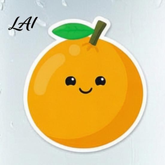 Creative Collage Materials for Students 50PCS Cartoon Orange Theme Stickers Healing Style Waterproof Vinyl Adhesive Labels Lunch Boxes Decals,