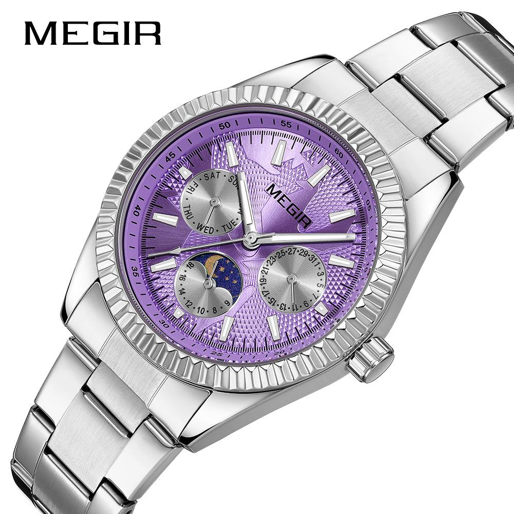 MEGIR Brand Mens Business Luminous Quartz Watch Classic Waterproof Calendar Creative Clock Male Personalized Wristwatch