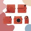 HIYQIN Instax Case, FUJIFILM Instax SQUARE SQ1 Camera Bag, Protective Camera Case with Shoulder Strap, PU Leather (Orange)