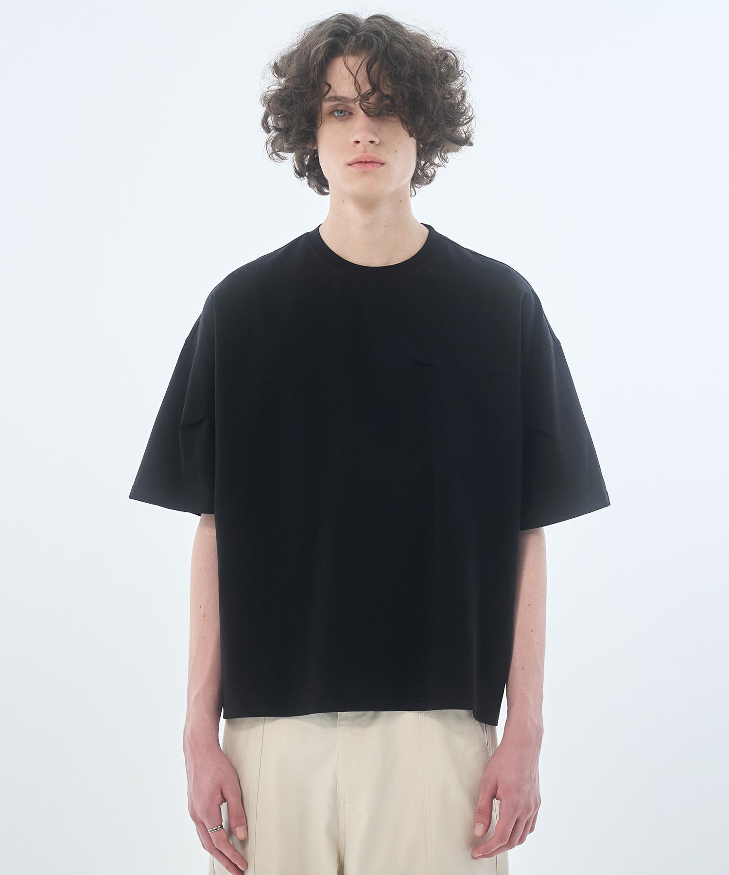 Zensai Back Pleated T-Shirt Black L