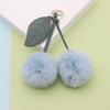 Cherry Plush Fur Ball Keychain for Women - Bag, Backpack, and Car Ornament