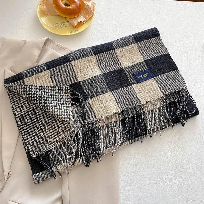 Autumn and winter new cashmere scarf style sub-scarf women's high-end sense men's and women's shawl couple's warm scarf