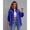 VAYLA Holes Raw-edges Denim Jacket Women Spring Autumn Shirt Style Jeancoat Casual Top Rose-Red Orange Purple Outerwear Lady Coat