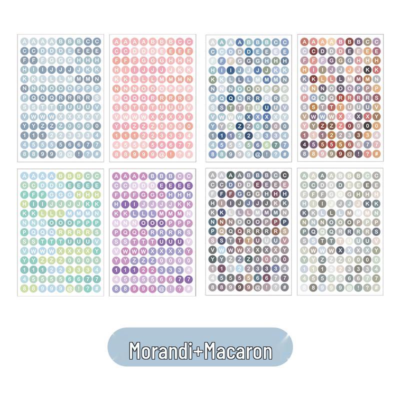 Korean Style Colorful Number & Letter Stickers for Decoration & Album Diaries