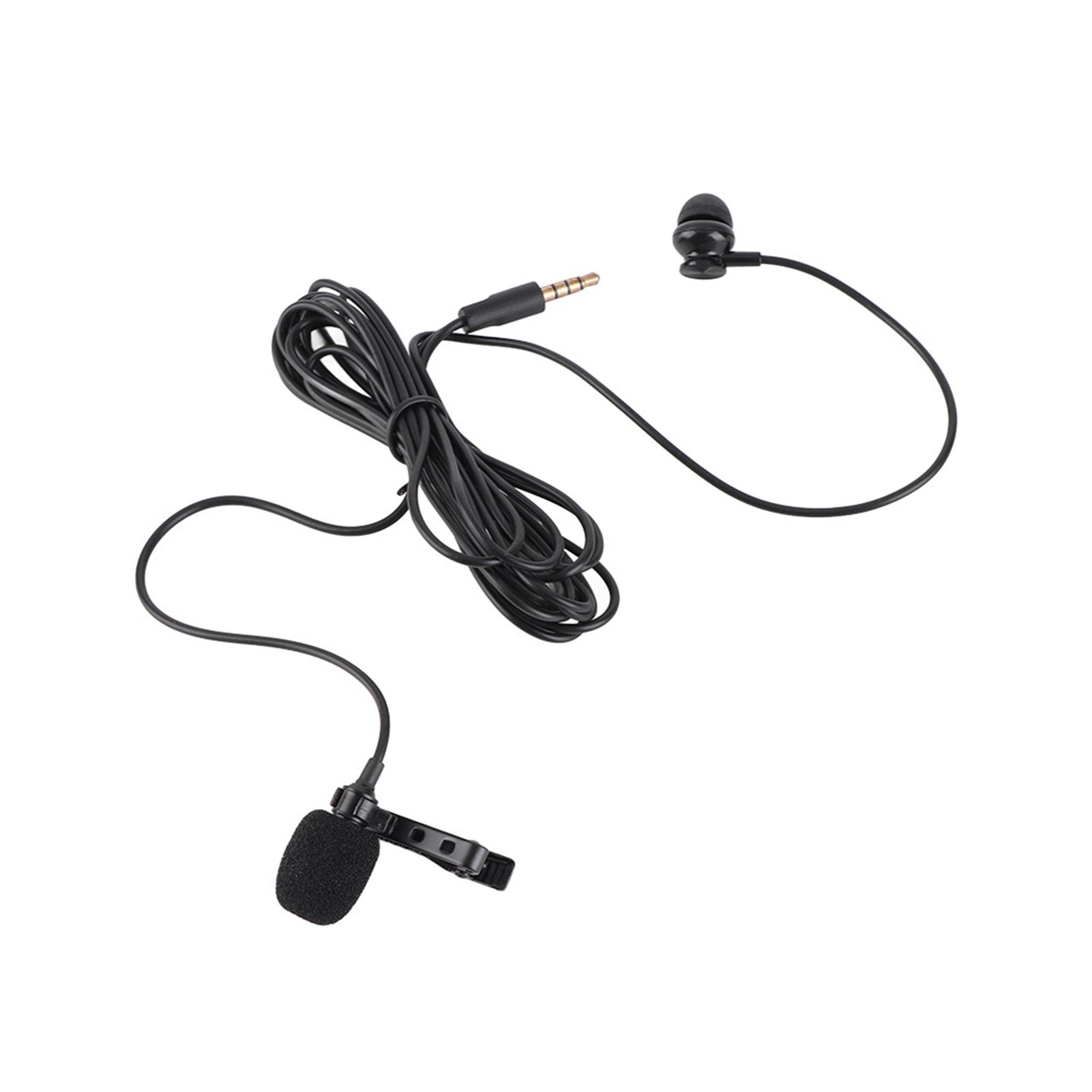 

E1 Черный Мини-Клипса для Воротника Микрофон Наушники с Мобильным Телефоном Запись Прямых Трансляций