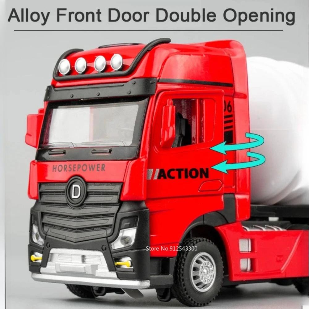 1:50 Scale Gas Tanker Fire Truck Toy Model Car Alloy Diecasts Light Sound Spray Engineering Vehicles Models Boys Holiday Gifts