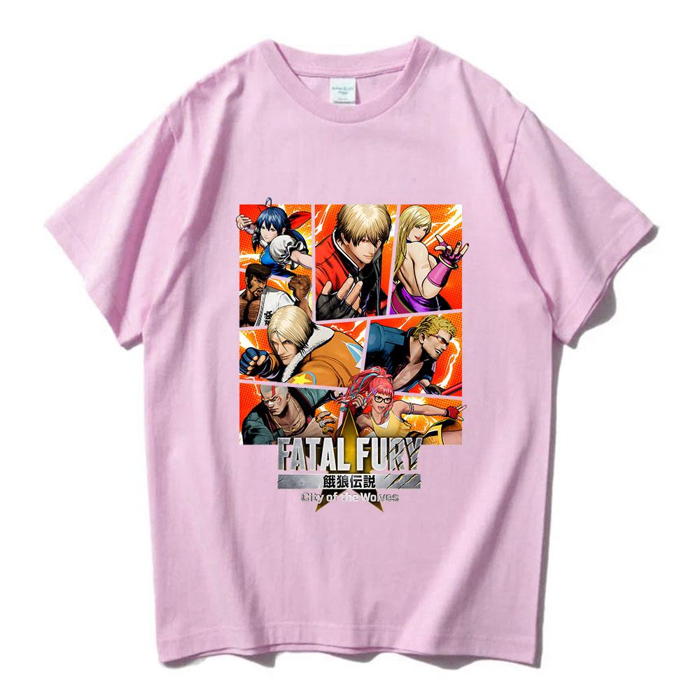 Game FATAL FURY Graphic T-shirt Cotton Short Sleeve Loose Tshirts Unisex Streetwear Casual Summer Crew Neck T Shirt
