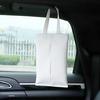Car Tissue Holder for Dispenser with Woven Visor Hanging Napkin Pattern Universal Armrest