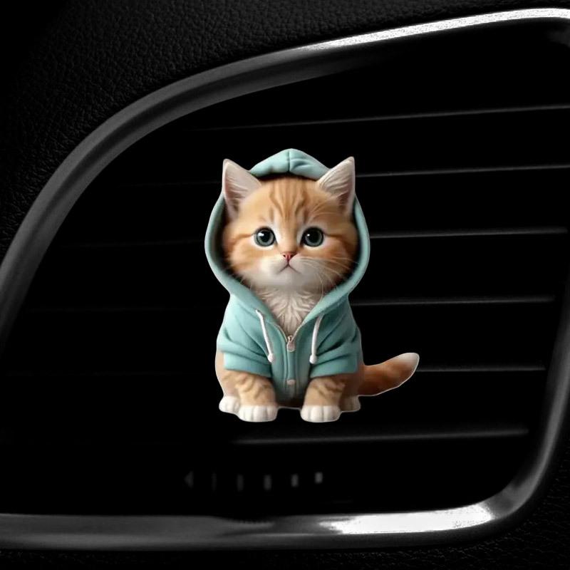 Ретро Милый Котенок Клипса для Автомобильного Ароматизатора - Ароматерапевтическое Украшение Кошка для Воздуховода