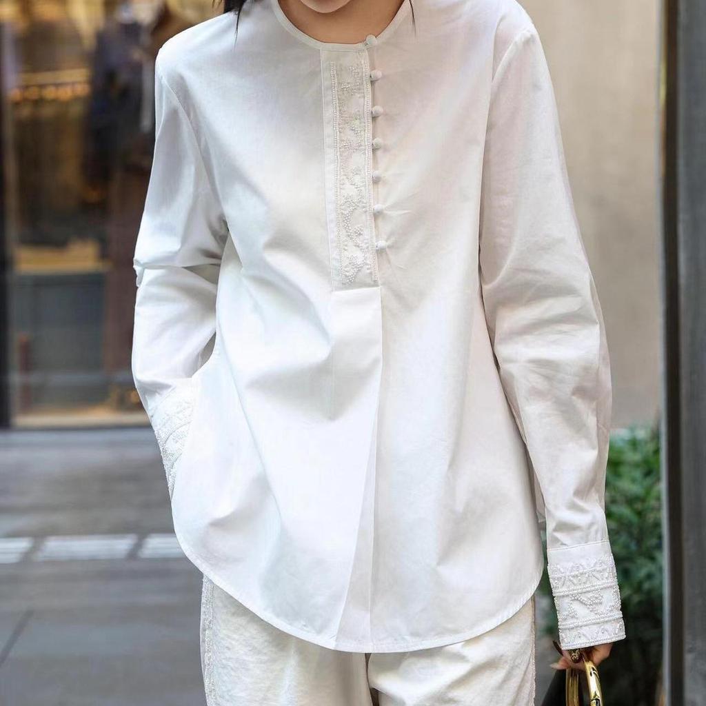 2026 Early Spring Women's Round Neck Japanese Linen Loose Pullover Top