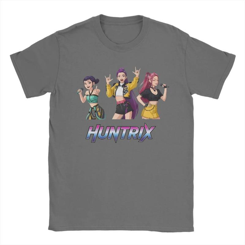 Cotton Tops Kpop Huntrix Girls Rumi Zoey Mira Kpop Demon Hunters T-Shirts Men Fashion Print Tee Shirt Vintage Clothes