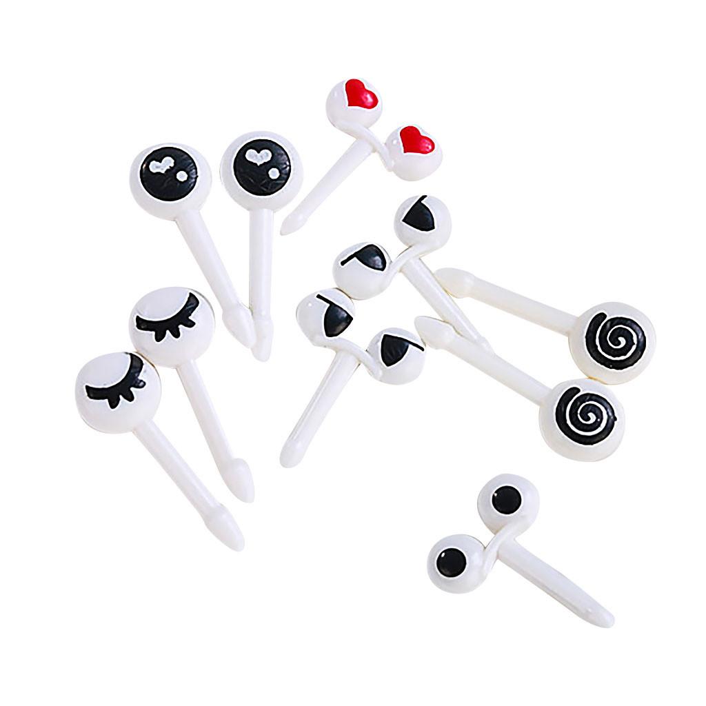 Cute Eye Bento Label Easy To Sign  Fruit Fork Cartoon Fruit Label