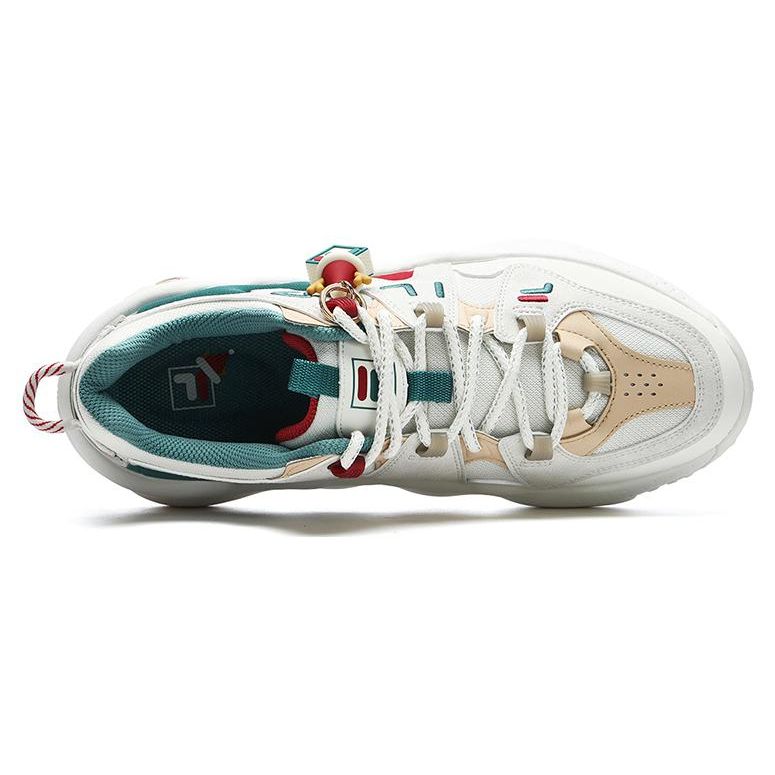 FILA Panini Comfortable Versatile Durable Low-Top Sports Casual Shoes Women sneaker White Green F12W312113FSL