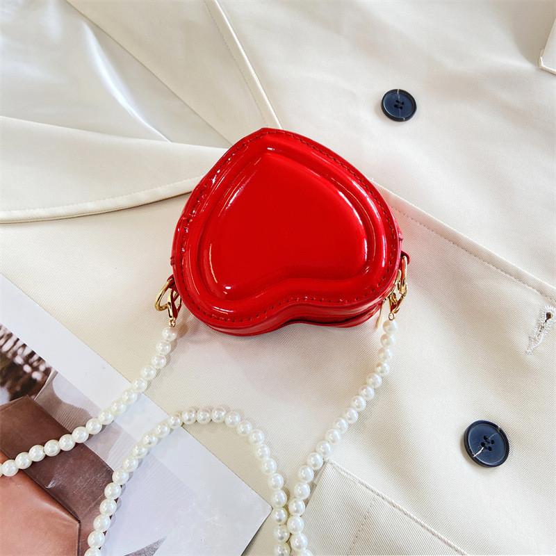 2024 Neue Mode Herzförmige Mini-Tasche Für Damen Stilvolle Perlen Schulter Crossbody-Tasche