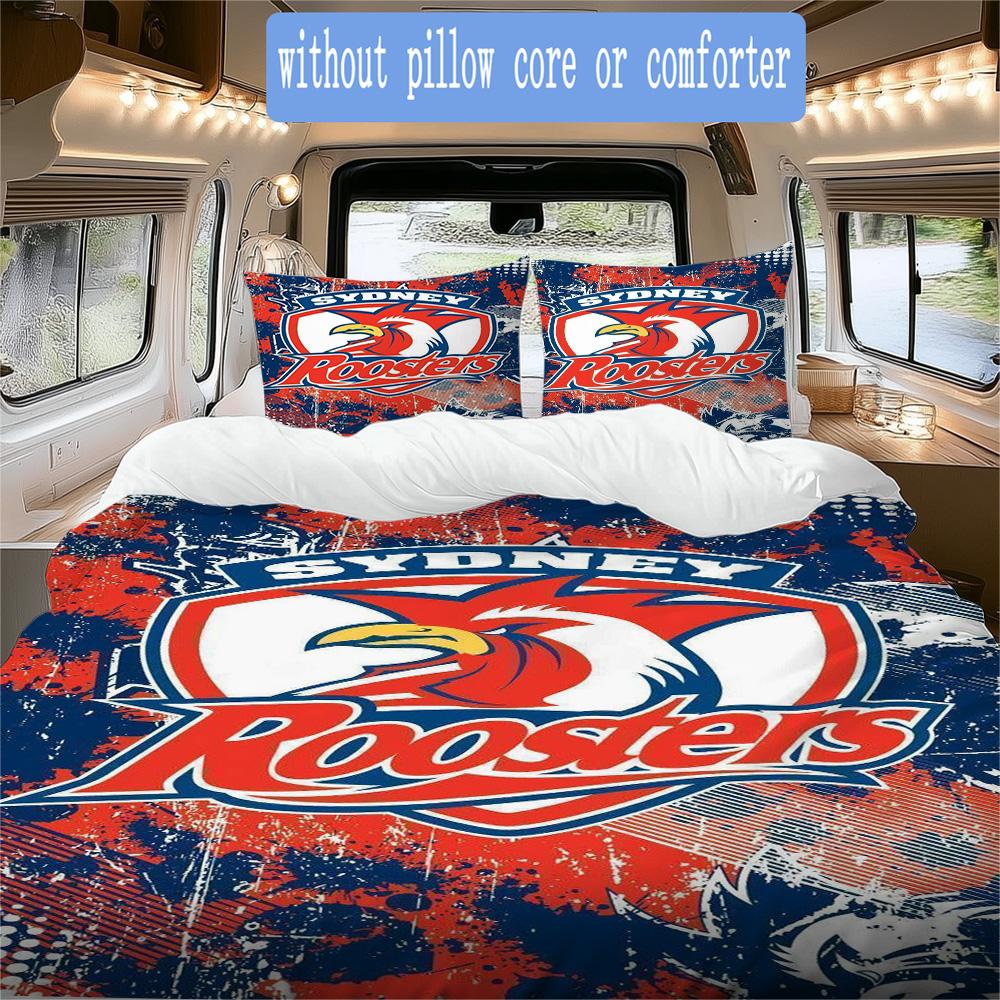 Sydney Red & White Eagles Pattern Bedding,Quilt Set Quilt Cover Pillowcase Home Birthday Gift (1*duvet Cover+2*pillowcase,without core)ZSJT0917400