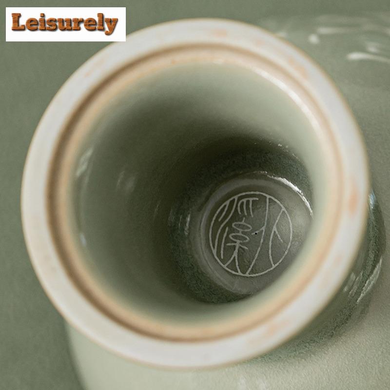 50ml Beixitang High Foot Cup Rtero Galze Ceramic Teacup Household Tasting Tea Bowl Master Cup Mugs Kung Fu Teaset Drinking Gift