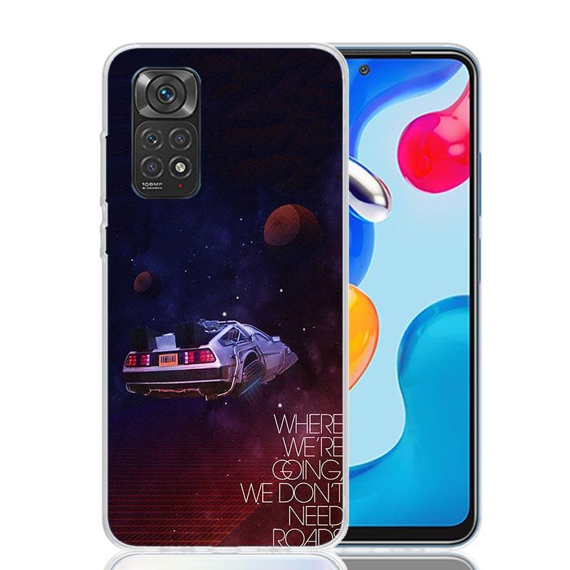 Back To The Future Time Machine Phone Case For Xiaomi Redmi Note 15 14 13 12S 12 Pro Plus 11S 11E 11 11T 10S 10 Art Soft Pattern