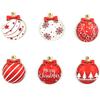(12pcs set)7*5.7cm Christmas Ball Wooden Pendant Xmas Decoration Colored Woodblock Children's Cartoon Snowman Hanging DIY