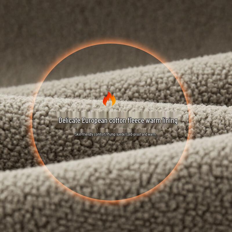 Men's Warm Fleece-Lined Brushed Long Sleeve T-Shirt