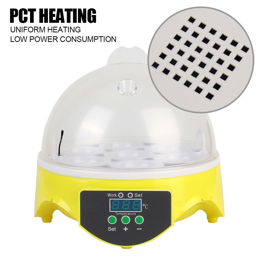 Incubator pentru Păsări Găină Rață Porumbel Păsări de Curte Incubator Temperatură Digitală Reglabilă Mini Incubator Ou Clocitor Ou Automat 16.5 * 17.5cm