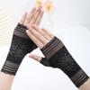 Half Finger Sun Protection Gloves Women Open Finger Driving Versatile Summer Thin Lace Elegant Sexy Breathable Scar Covering Half