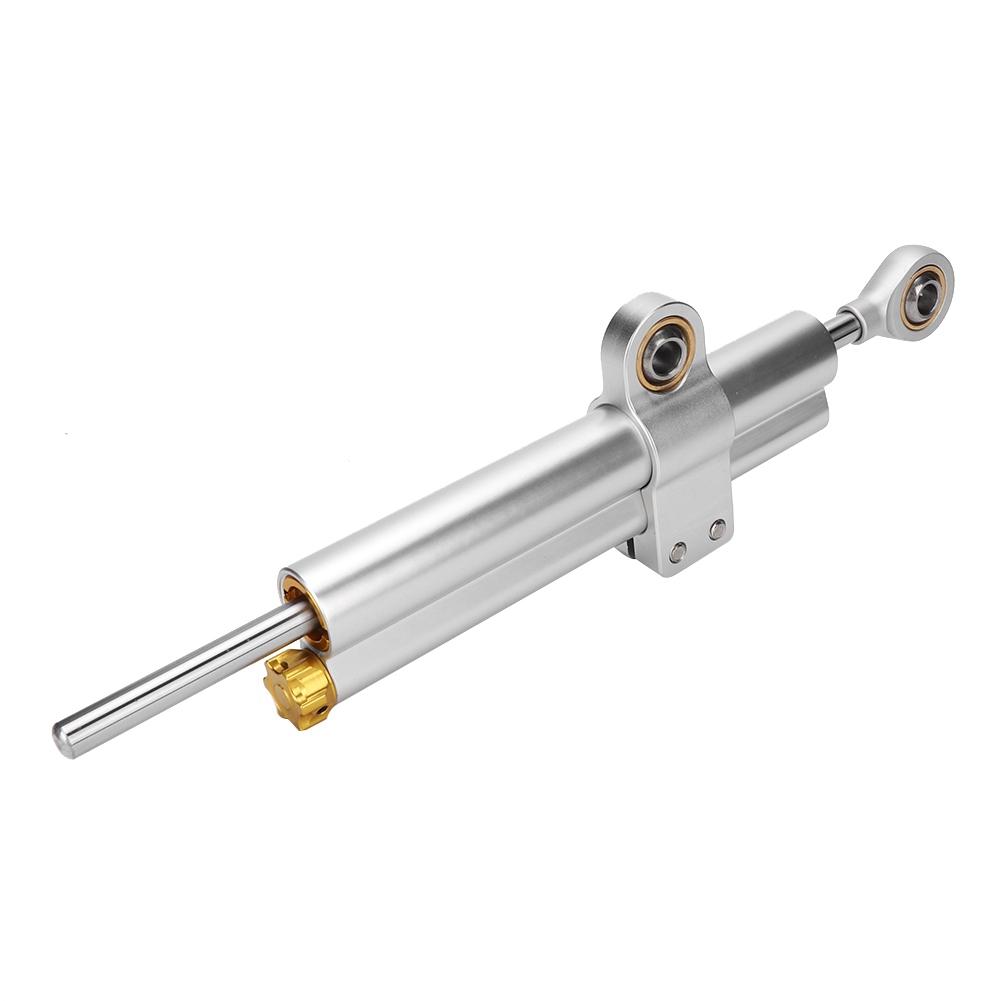 Universal Motorcycle CNC Aluminum Alloy Steering Damper Stabilizer Accessory (Sliver)