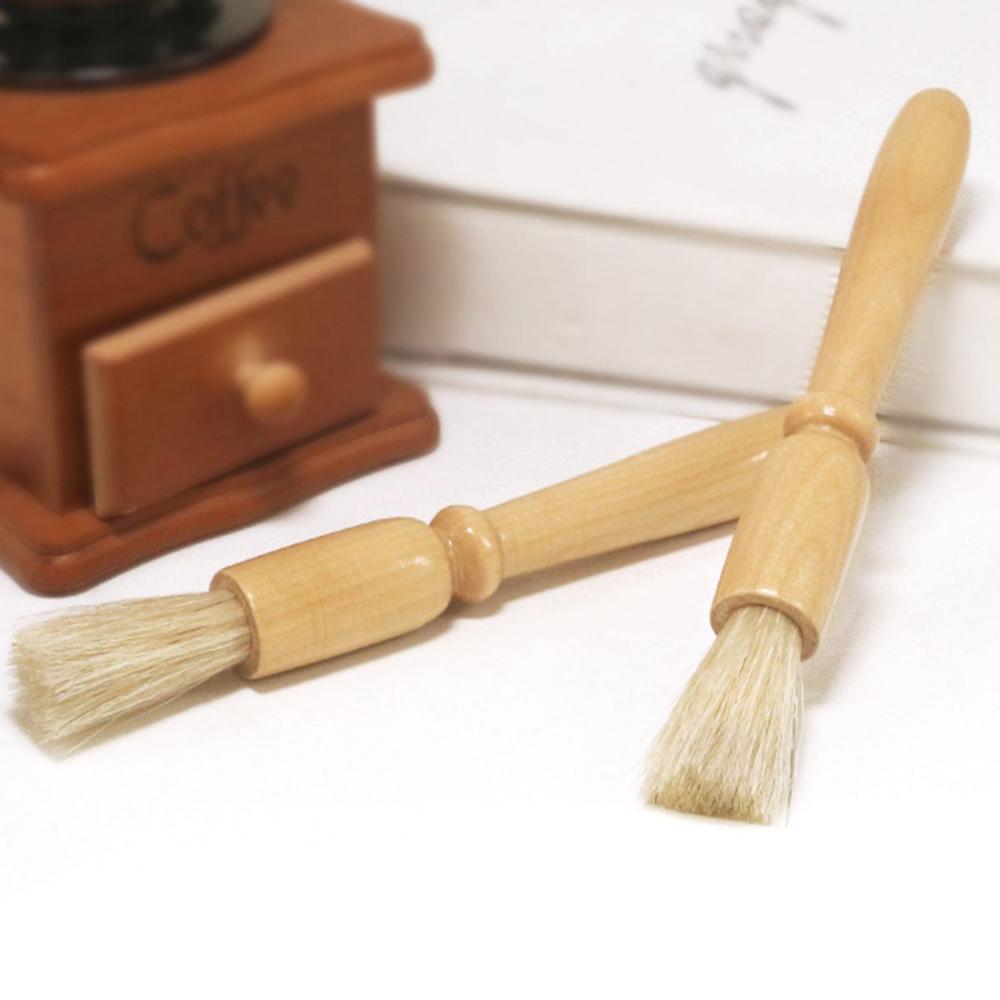 Handle Soft Bristles Natural Espresso Cleaner Cleaning Tool Pastry Brush Coffee Grinder Brush