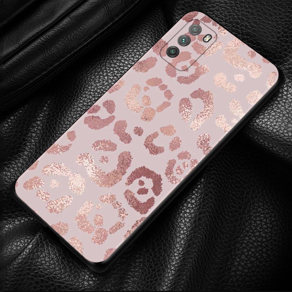 Gold Rosa Rose Glitzer Herzen Hülle Für Xiaomi Mi Poco X3 Pro F3 X3 GT M3 X3 NFC F1 M3 Pro 5G F3 GT Schwarze Hülle Coque Shell