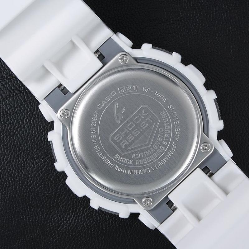 Casio Erkek Likit Kristal/Analog Çift Ekran Serisi Gri Saat GA-100A-7A GA-100A-7A