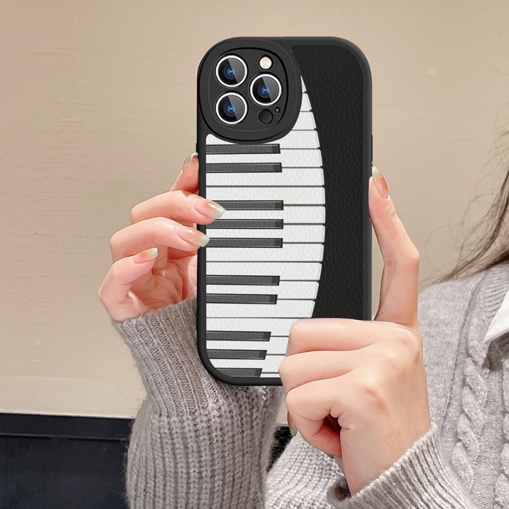 Piano Keys Is Simple Retro Phone Case Hard Leather For IPhone 16 15 14 13 12 Mini 11 14 Pro Max Xs X Xr 7 8