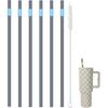 Replacement Straw Compatible with Simple Modern 40 Oz Tumbler,with 1 Brush,6 Pack (blue-grey)