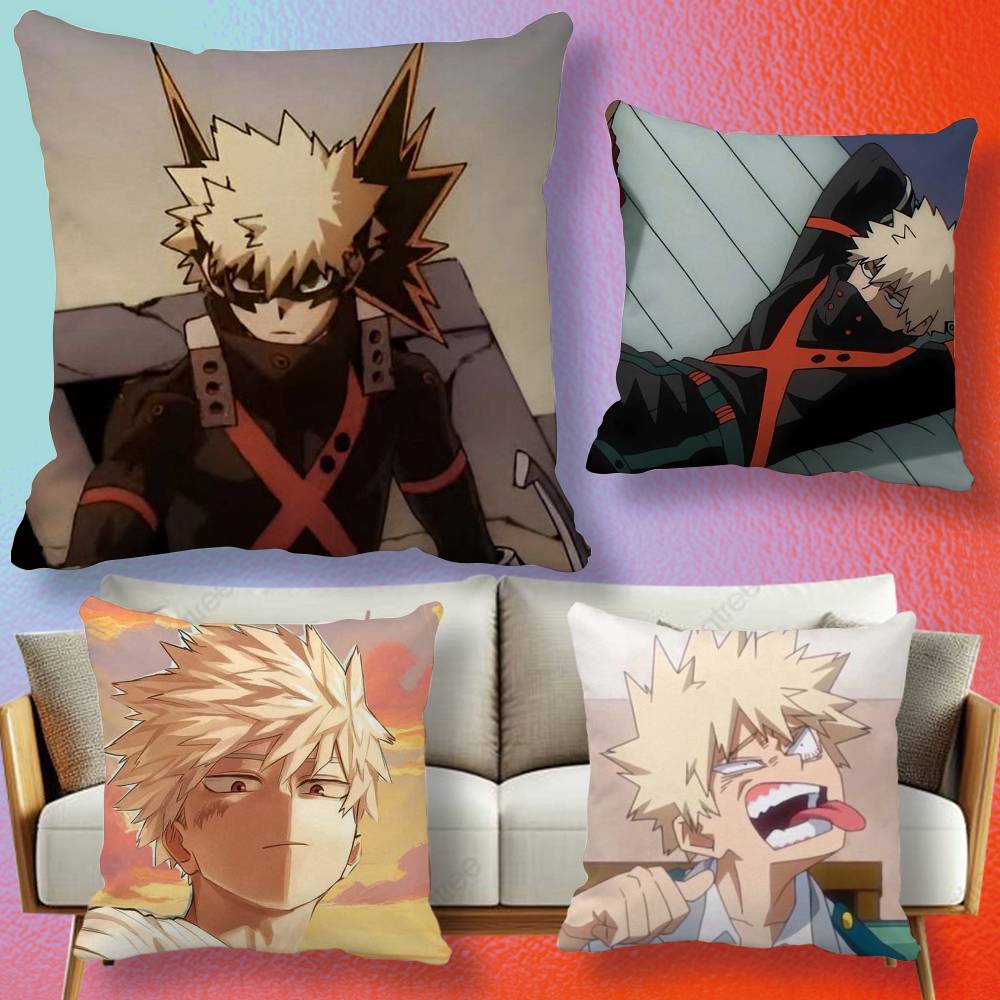 My Hero Academia Katsuki Bakugo Pillow cover gift High definition digital printingSurprise vivid pattern Household