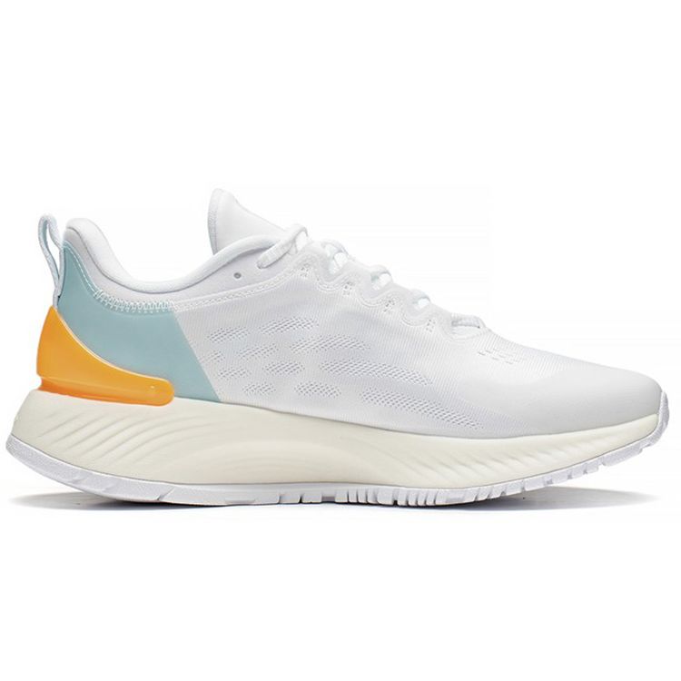Li Ning Yue Ying Element Breathable Lightweight Low Top Running Shoes Men Sneakers White Blue Yellow ARHS007-1