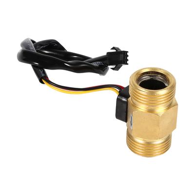1Pc New Full Cooper G3/4" DN20mm Thread Hall Effect Liquid Water Flow Sensor Switch 2-45L/Min