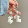 Cute Alpacas Keychain Sturdy Resin Design Lightweight Waterproof Decorative Accessory for Keys Bags