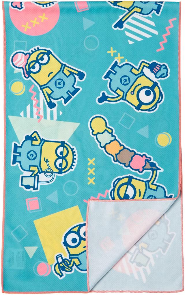 Marushin Minions Cooling Cool Towel for Kids and Elementary School Ice Pop 4805052800 Towel, Students, Minions,