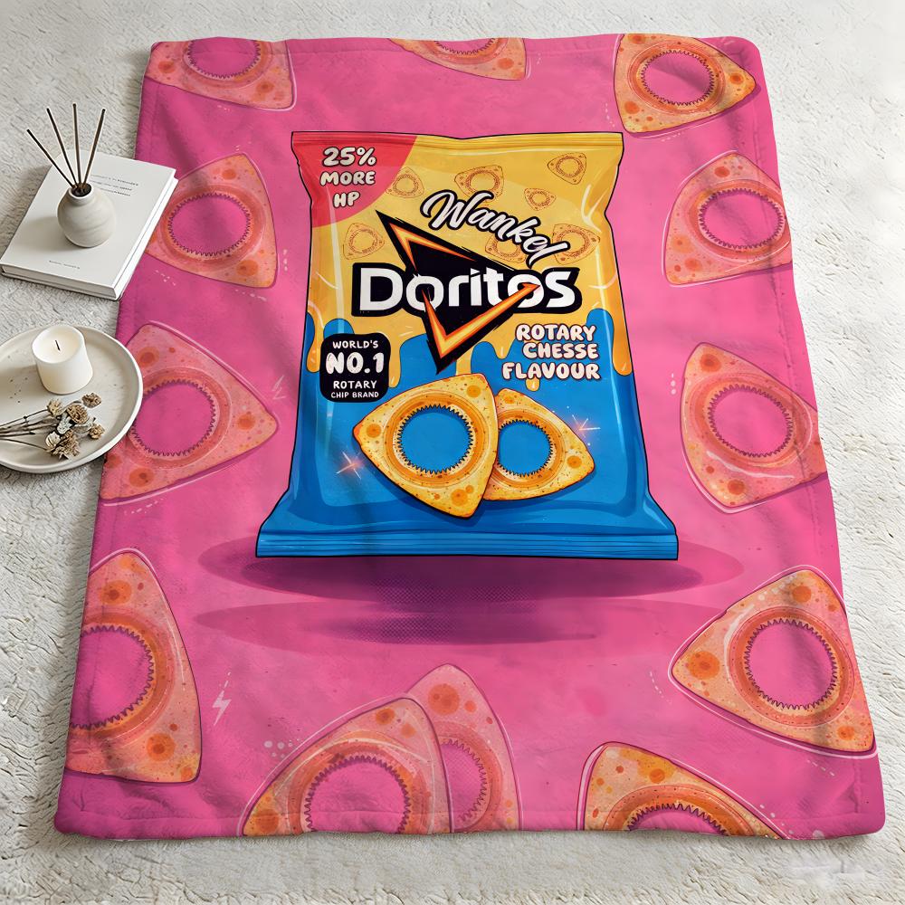 food DDoritoss Throw Warm Soft Flannel Blanket Multiuse for Sofa Bed Camping Travel Nap