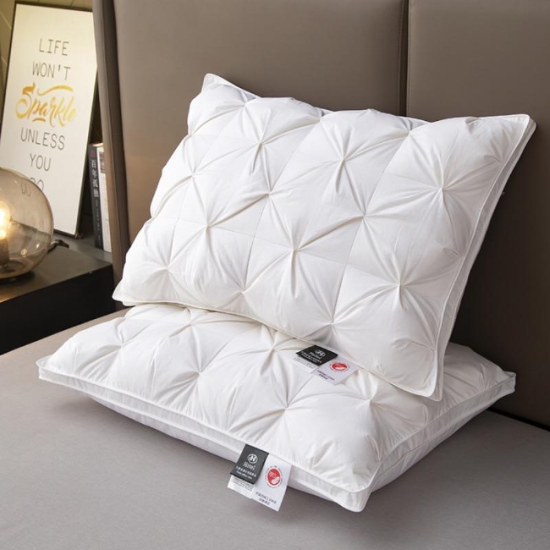 Down pillow pillow core protects cervical spine and helps sleep white goose down pure cotton twisted goose down pillow