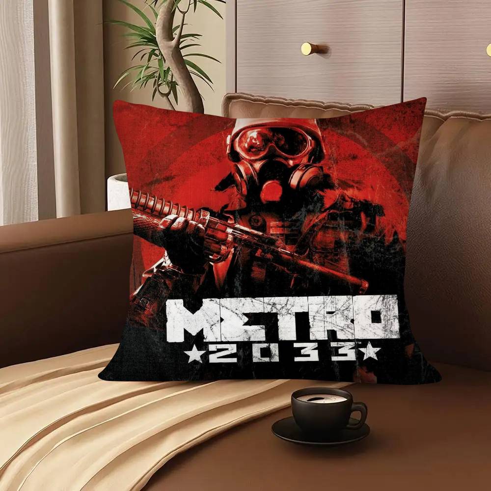 1Pc M-Metro 2033 Anime Pillow Case Fashion Square Pillowcase Bedroom Sofa Room Ins Decoration Leisure