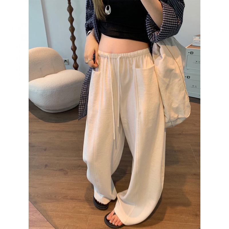 

Spring/Summer 2026 Linen Maternity Wide-Leg Pants – Lightweight, No-Tightness Fit M абрикос світлого кольору