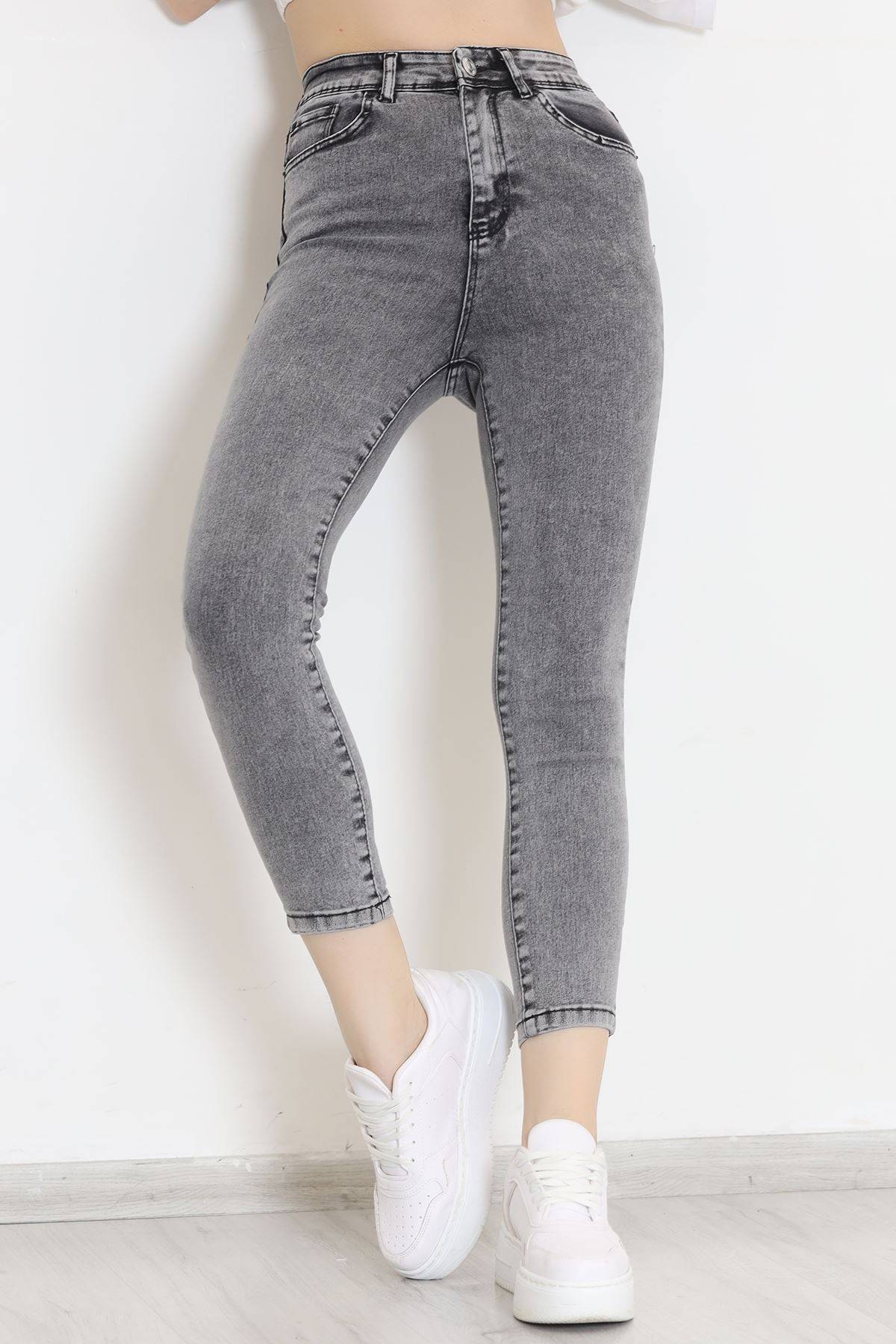 

Джинсовые брюки из супер лайкры светло-дымчатого цвета 36