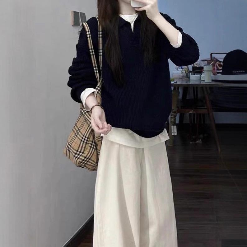 

American Polo Collar V-Neck Sweater: Customizable by Photo, Material, or Sample. No Returns/Exchanges. S чорний