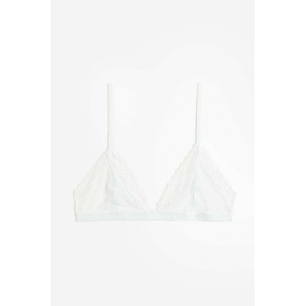 

Мягкий бюстгальтер из сетки HM белый