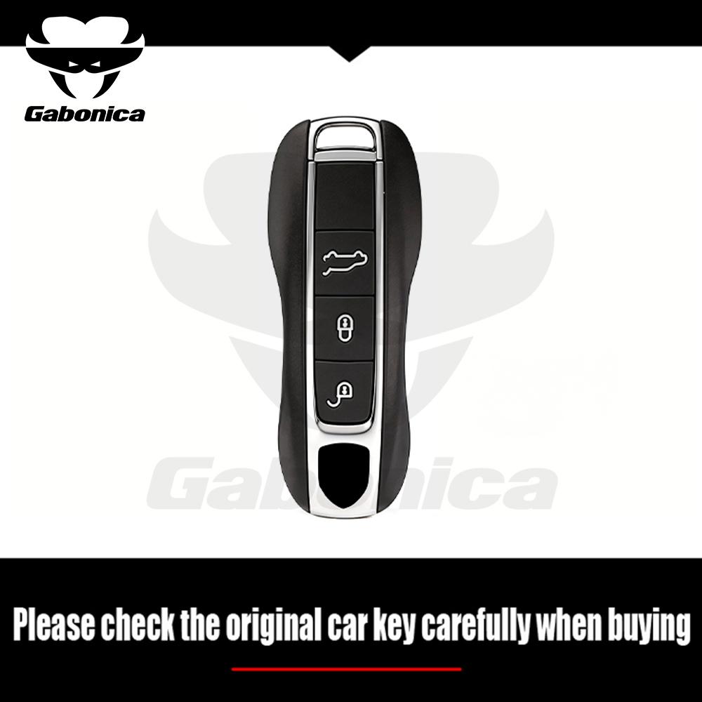 Zinc Alloy Car Key Case Cover Keychain For Porsche Panamera Spyder Carrera Macan Boxster Cayman Cayenne 911 970 981 Accessories