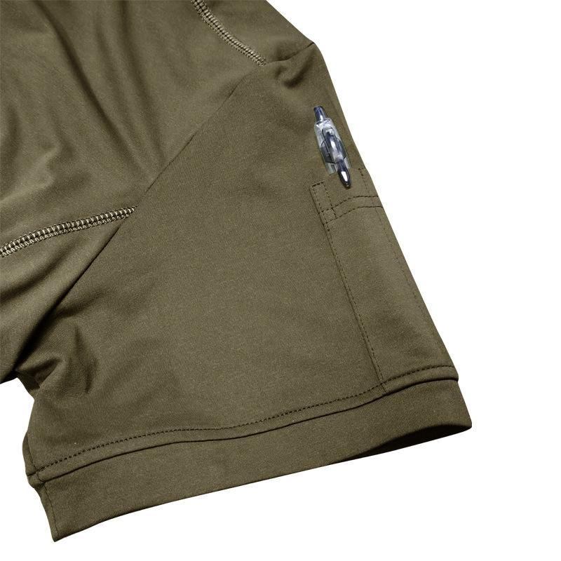 Men's Polo Shirt Short Sleeve Tactical Shirts Dry Fit Lightweight Golf Shirts Moisture Wicking Casual Collared T-Shirts for Male Summer Solid Tee Tops