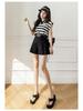 Women's 2024 Summer High-Waist Pleated Skort with Wide-Leg Design: Korean Style & Versatile Casual Look