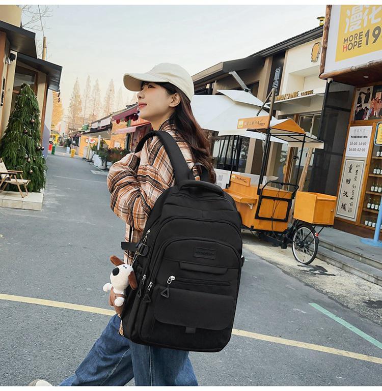 Korean Style Color Block Backpack - Trendy Large Capacity for Students & Travelers