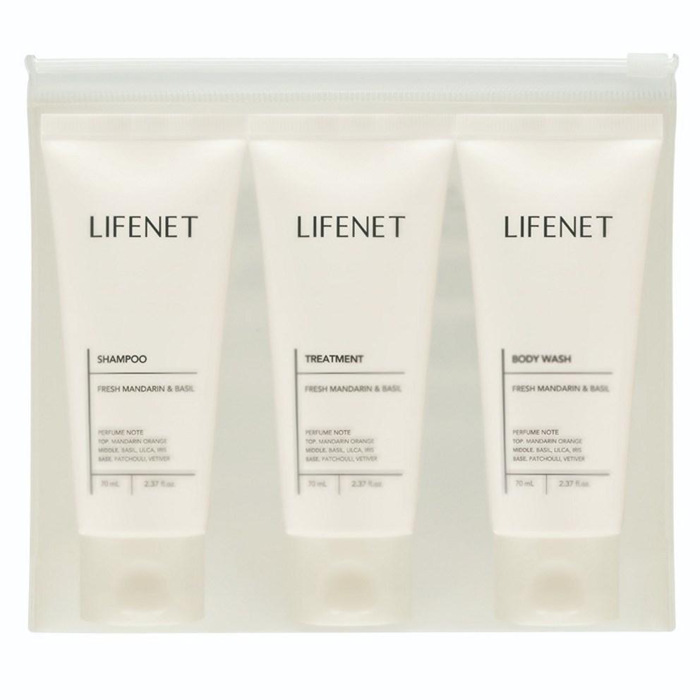 LIFENET Набор из 3 предметов для волос и тела + Мини-косметичка