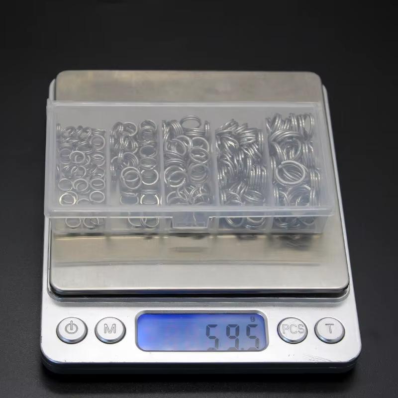 Fish Friendly 200pcs 5mm-9mm Saltwater Stainless Steel Split Rings Safe Catch Fishing Accessories Kit