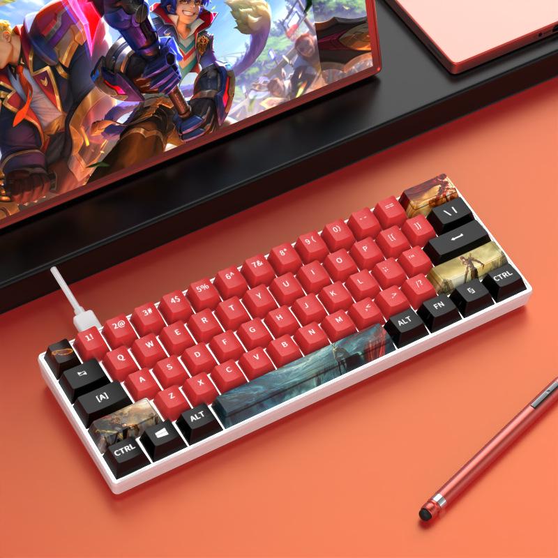 61-Key Mechanical Mini Keyboard for Gaming & Office - Blue, Black, Brown, Red Switches